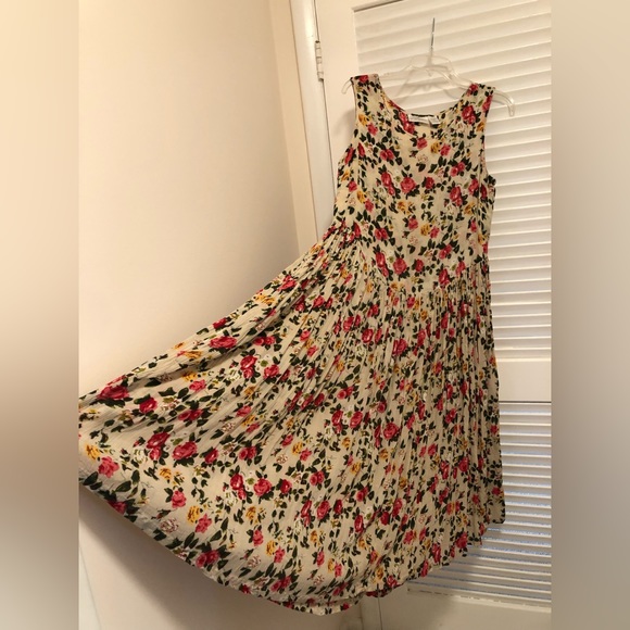 Vintage 80s Lord & Taylor floral drop waist dress - Picture 9 of 10